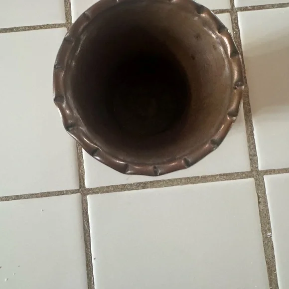 Elegant Copper Vase 4” - Picture 3 of 3